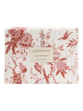 SANDERSON Cotton Percale Toile Reversible Duvet Cover Set